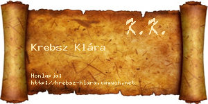 Krebsz Klára névjegykártya