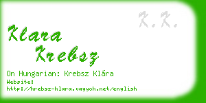 klara krebsz business card